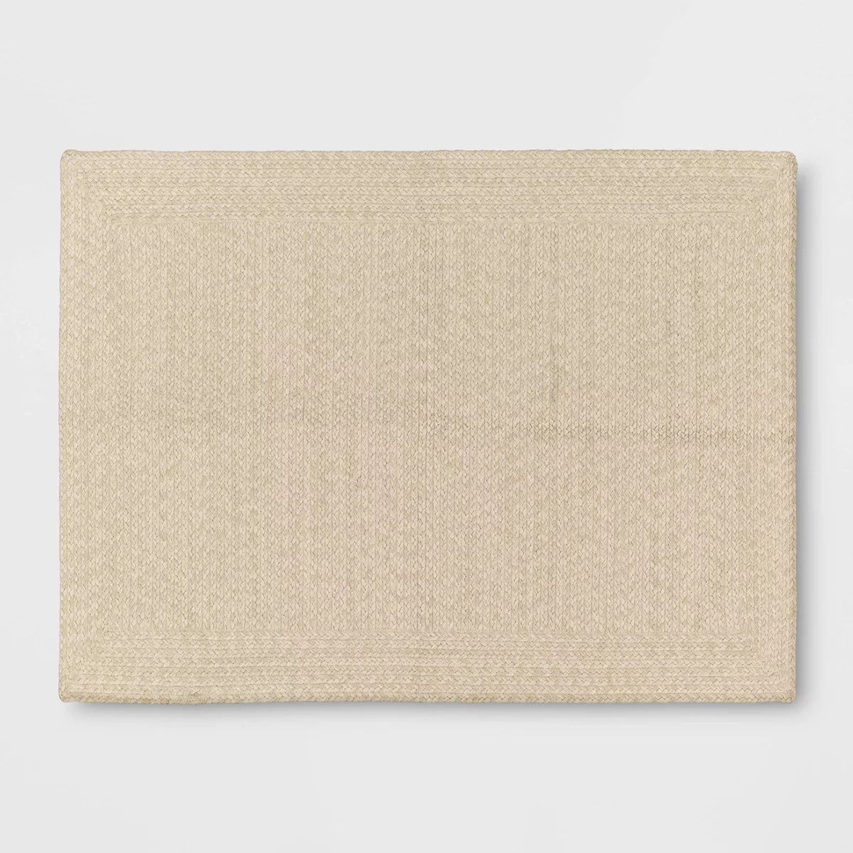 2'6"x4'2" Natural Woven Rectangular Braided Outdoor Accent Rug Heathered Cream - Threshold™ | Target