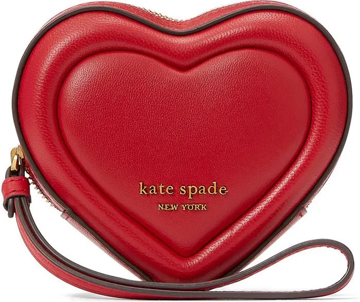 pitter patter smooth leather heart clutch | Nordstrom