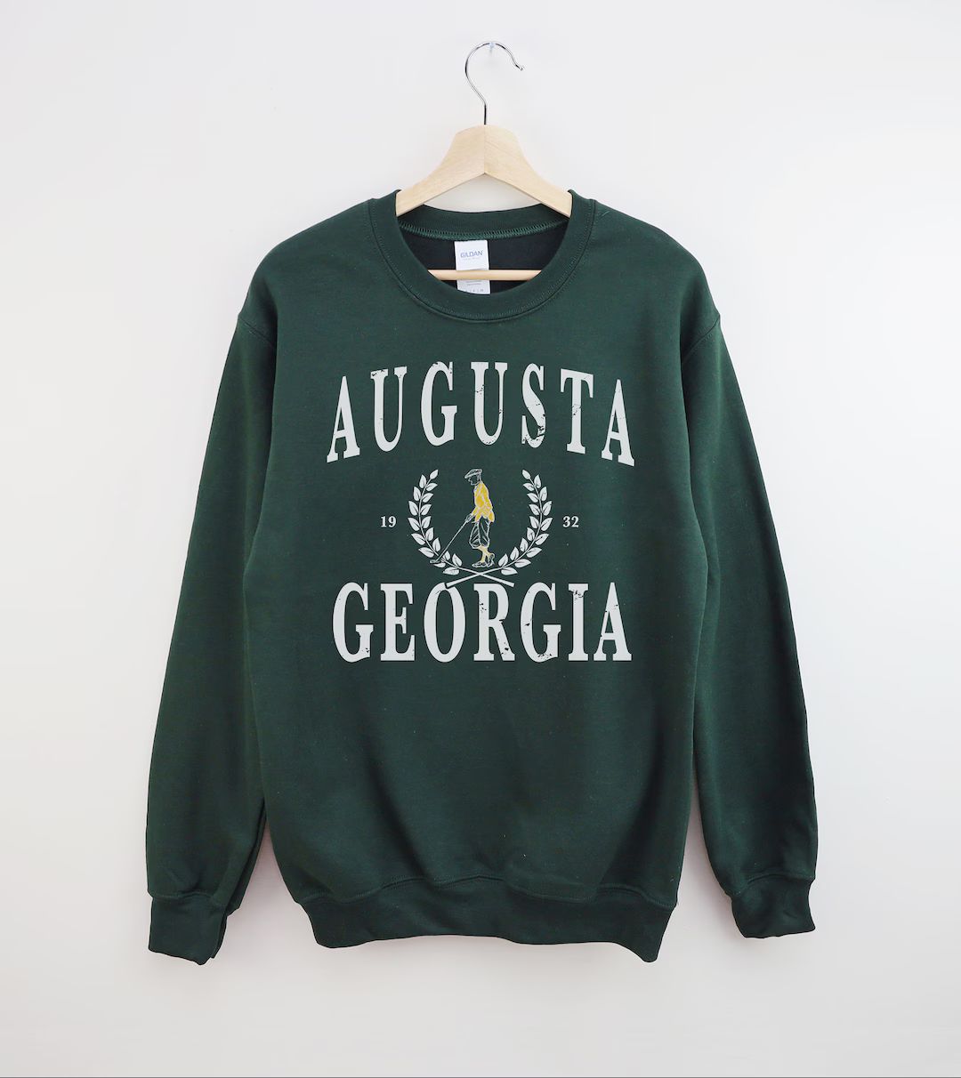 Augusta Sweatshirt Augusta Vintage Style Golf Sweatshirt Augusta Crewneck Distressed Augusta Swea... | Etsy (US)