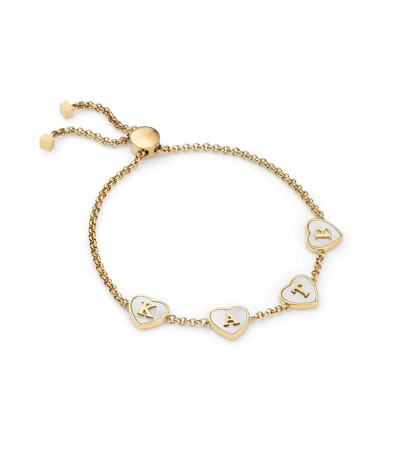 Heart Custom Name Bracelet (Gold) | Abbott Lyon