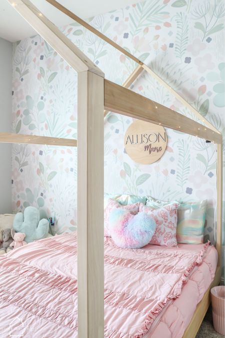 Girl toddler room | mint and pink girls room | toddler girl wallpaper | bedding is from Beddys!

#LTKkids #LTKhome