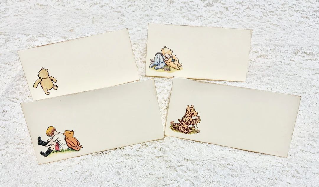 Winnie the Pooh Placecards-classic Pooh Food Cards-name Card-place Cards-tented Cards - Etsy | Etsy (US)
