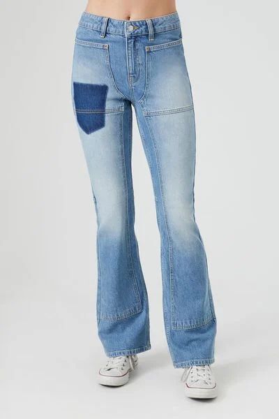 Seamed Mid-Rise Bootcut Jeans | Forever 21