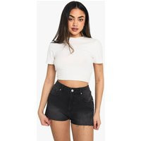 Womens Denim Mini Short - Black - 2 | boohoo (US & Canada)