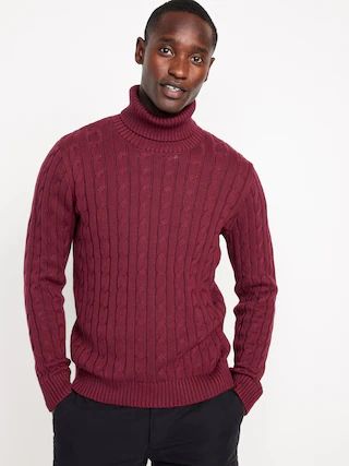Cable-Knit Turtleneck Sweater for Men | Old Navy (US)