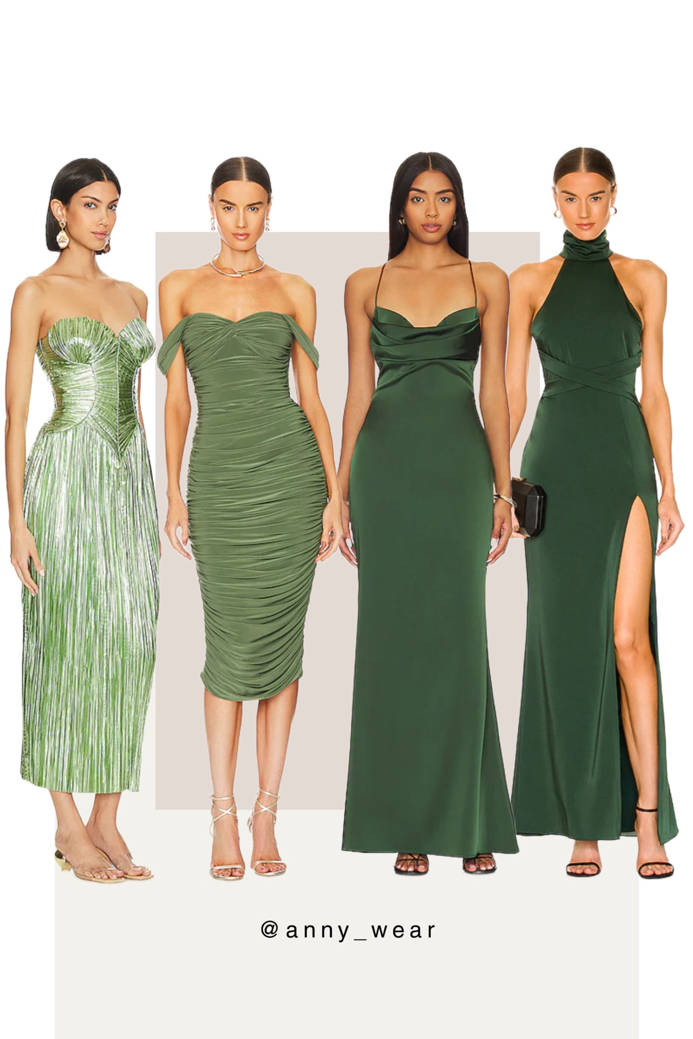 Ashika Gown in Spearmint Metallic curated on LTK