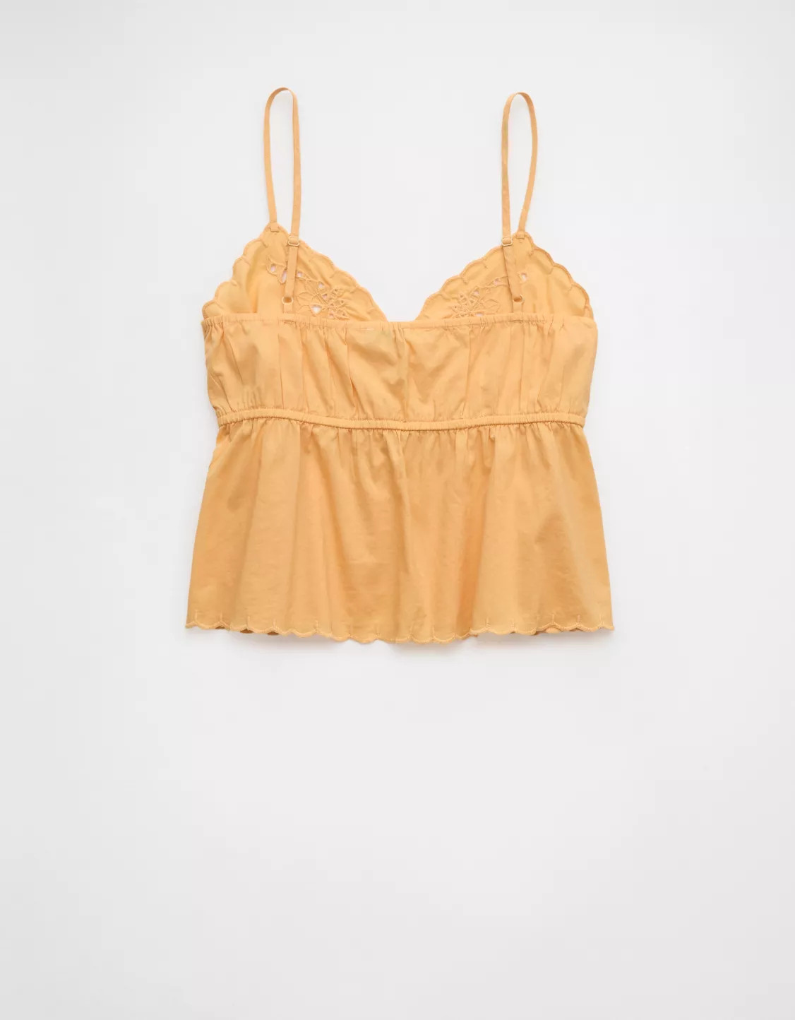 AE Tie Front Embroidered Tank Top | American Eagle Outfitters (US & CA)