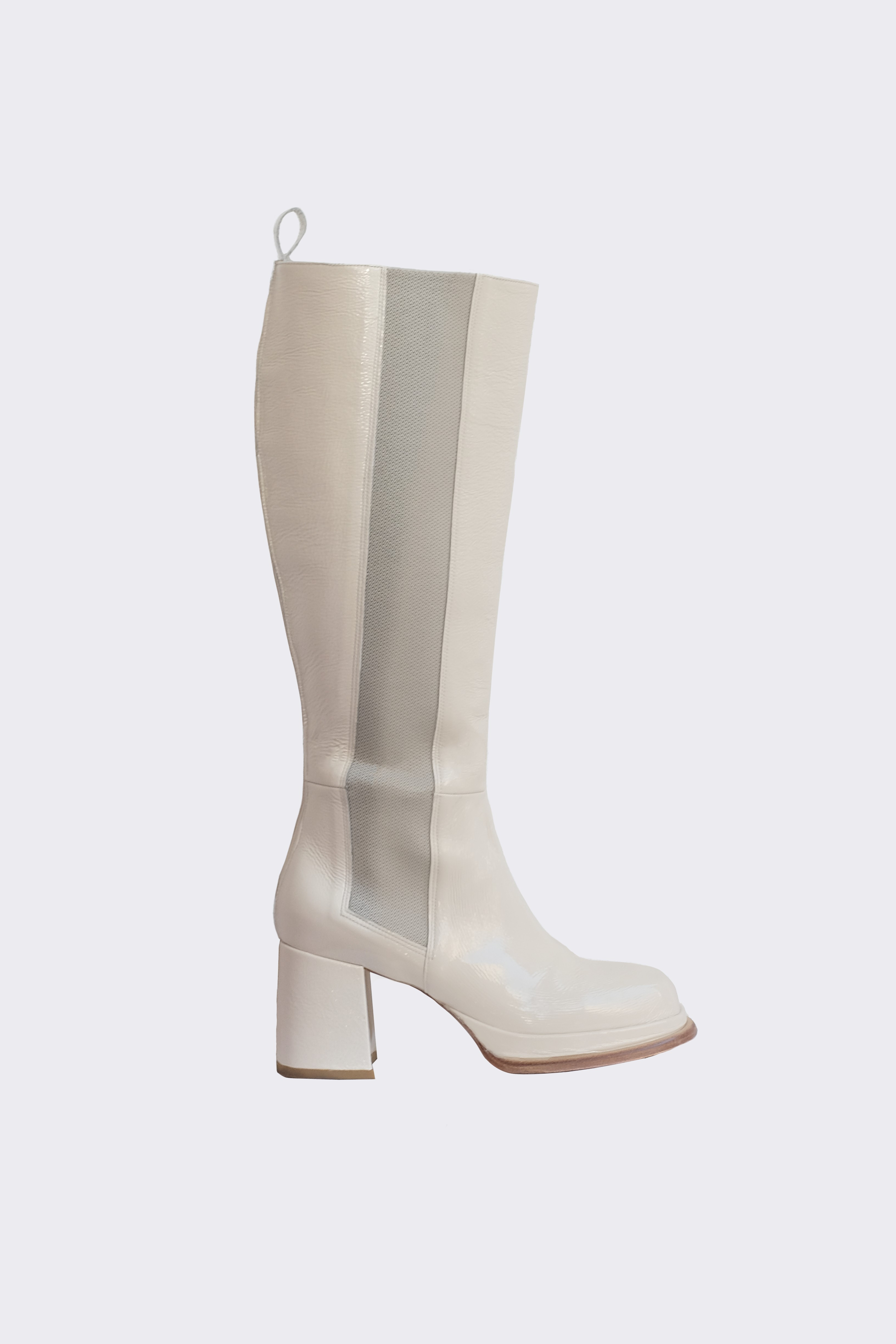 Knee High Boot  Ecru | WRAY