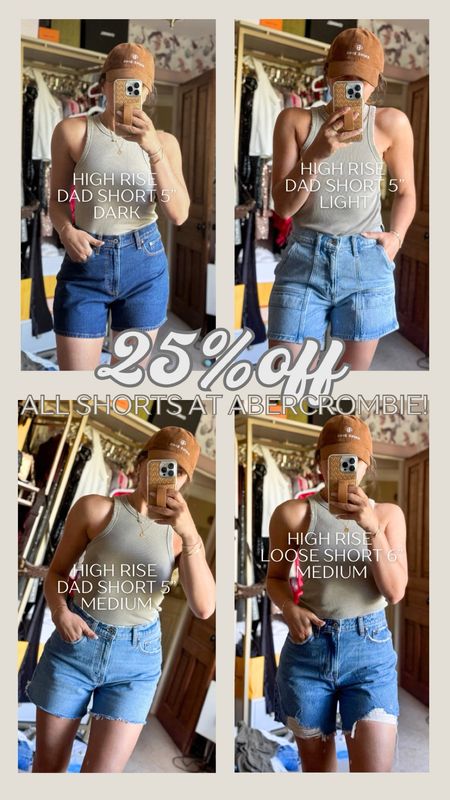 25% OFF ALL SHORTS AT ABERCROMBIE AND 15% OFF APMOST EVERYTHING ELSE!!!!! I’m wearing size 27 for reference. 

#LTKOver40 #LTKSaleAlert