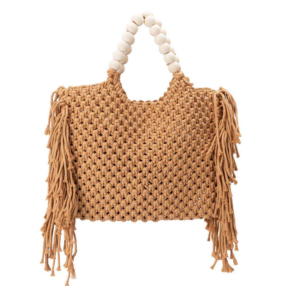 Sand Lilibeth Large Crochet Tote Bag | Melie Bianco | Melie Bianco