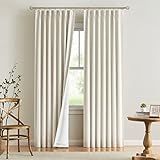 HPD Half Price Drapes Faux Linen Room Darkening Curtains - 84 Inches Long Luxury Linen Curtains f... | Amazon (US)