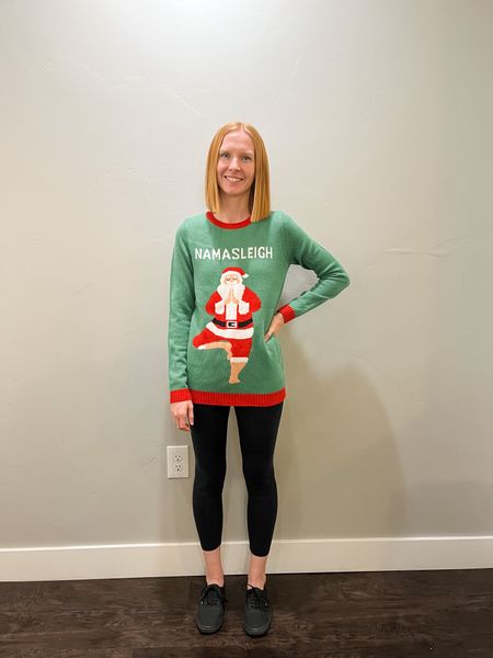Women’s fashion, holiday fashion, casual outfit, namasleigh, ugly Christmas sweater, holiday sweater, ootd, wiw, outfit of the day, Christmas outfit, holiday outfit, Christmas sweater outfit  

#LTKHoliday #LTKfit #LTKSeasonal