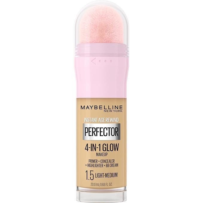 Maybelline New York Instant Age Rewind Instant Perfector 4-In-1 Glow Makeup, Light/Medium | Amazon (US)