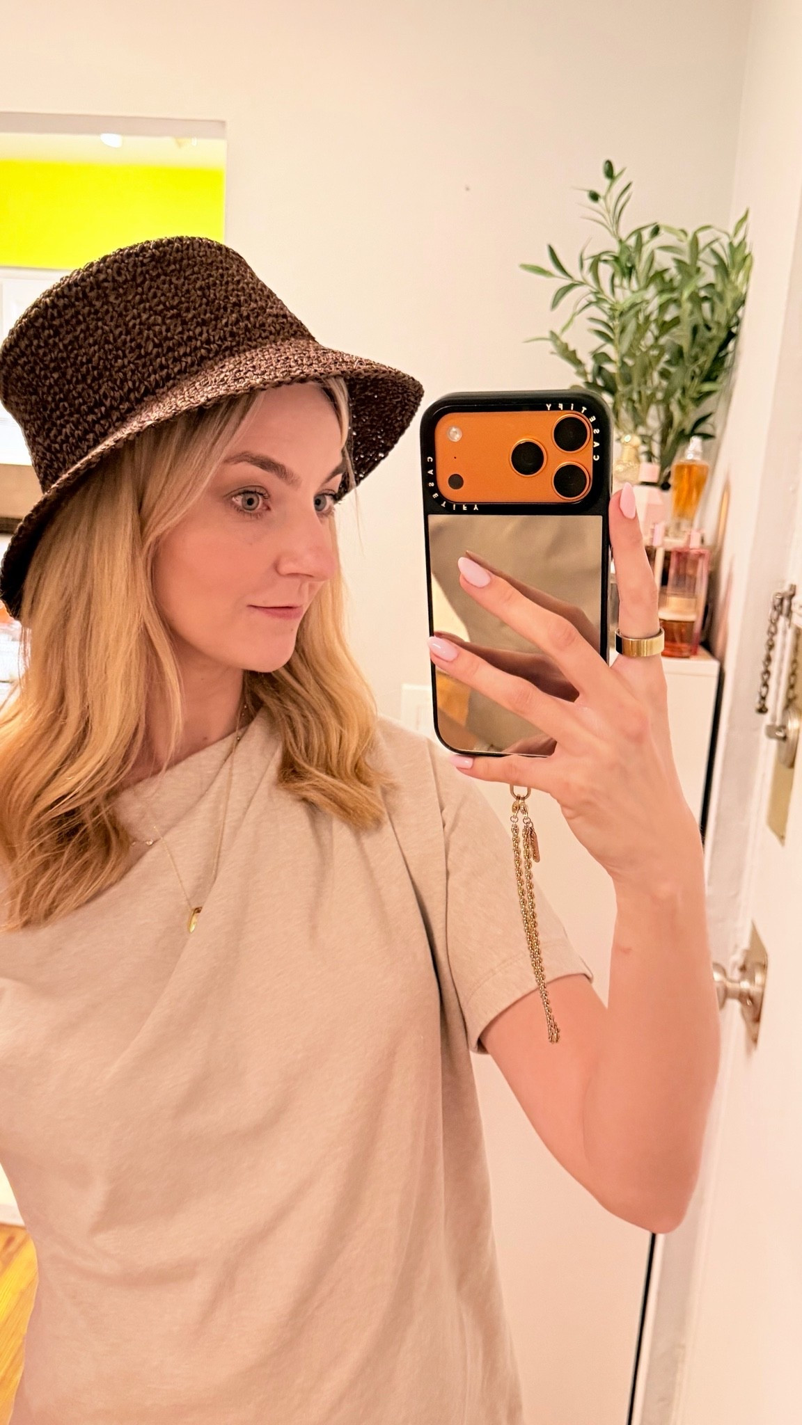 okay I walked into Mango and this woven hat literally jumped into my hands 😭🤍

you know I already have their woven bag from the same collection so obviously I needed the matching hat -  my brain had no choice 😌

the perfect summer staple combo and I refuse to apologize for it 🤍

Summer hat • brown hat • beach hat • bucket hat

#LTKTravel #LTKSeasonal #LTKootd