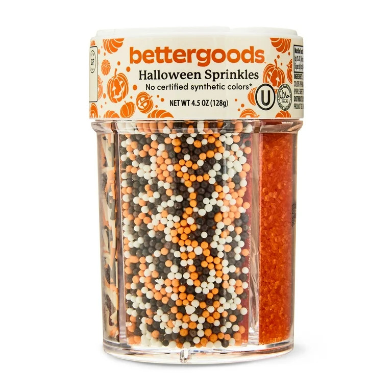 bettergoods Sprinkles 4-Cell Halloween Multicolor Sprinkle Mix, 4.5 oz | Walmart (US)