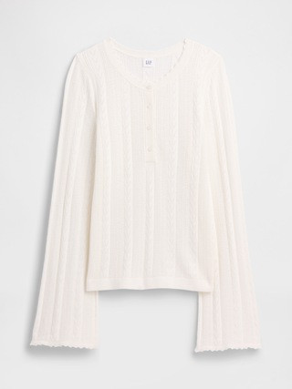 Pointelle Henley Top | Gap Factory