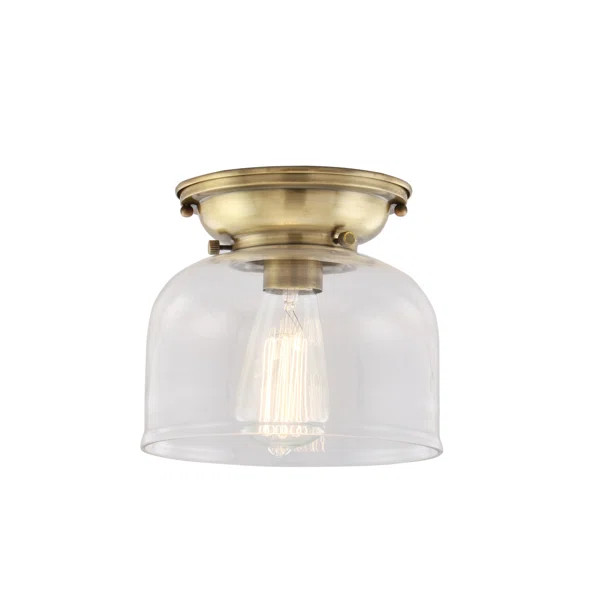Moody 1 - Light 8'' Simple Dome Flush Mount | Wayfair North America