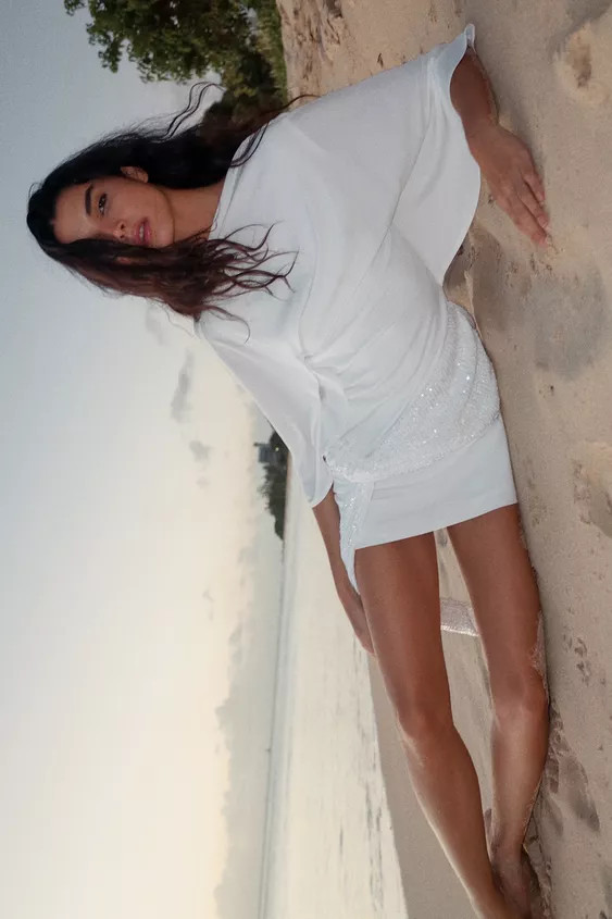 CONTRAST sequin MINI DRESS | Zara UK