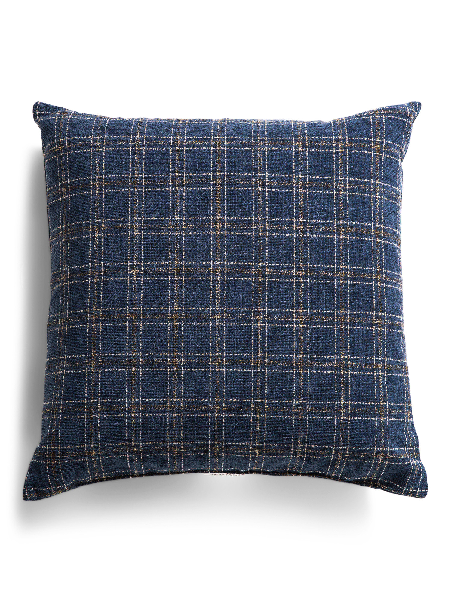 Made In Usa 22x22 Glendale Plaid Feather Filled Pillow | TJ Maxx