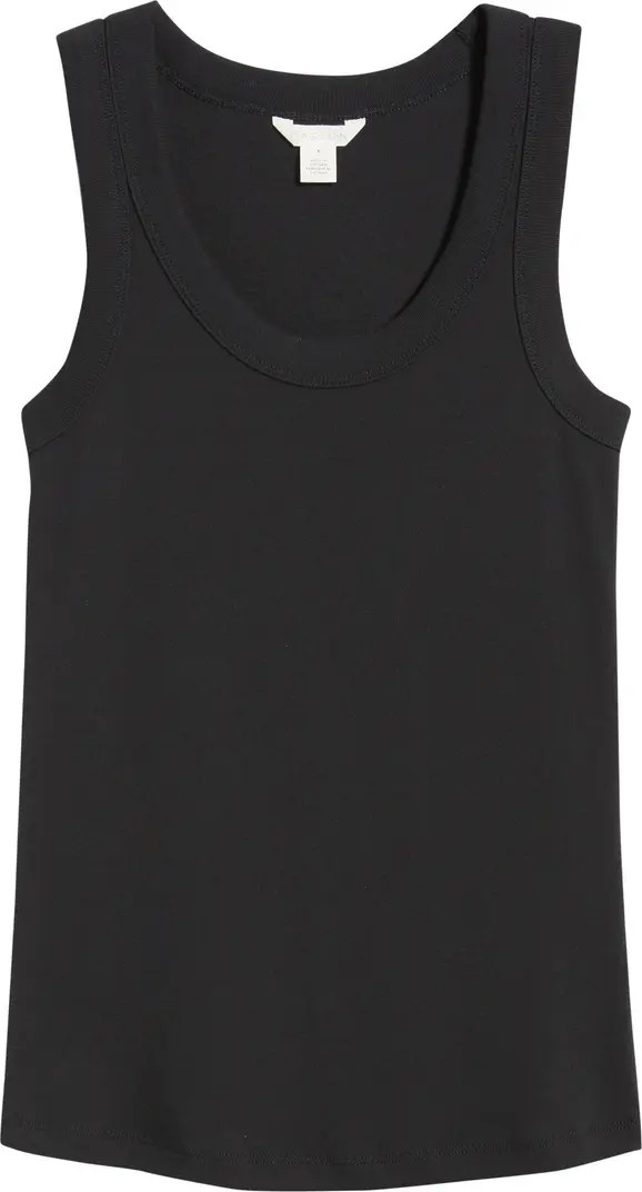 Scoop Neck Rib Cotton Tank | Nordstrom