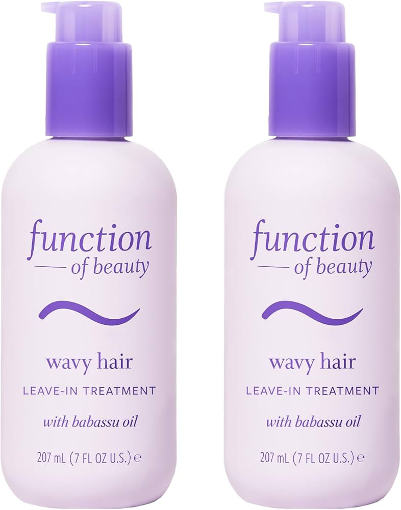 FUNCTION OF BEAUTY Leave In Conditioner Treatment for Wavy Hair, 7 oz Each (2-Pack) - Provides Wa... | Amazon (US)