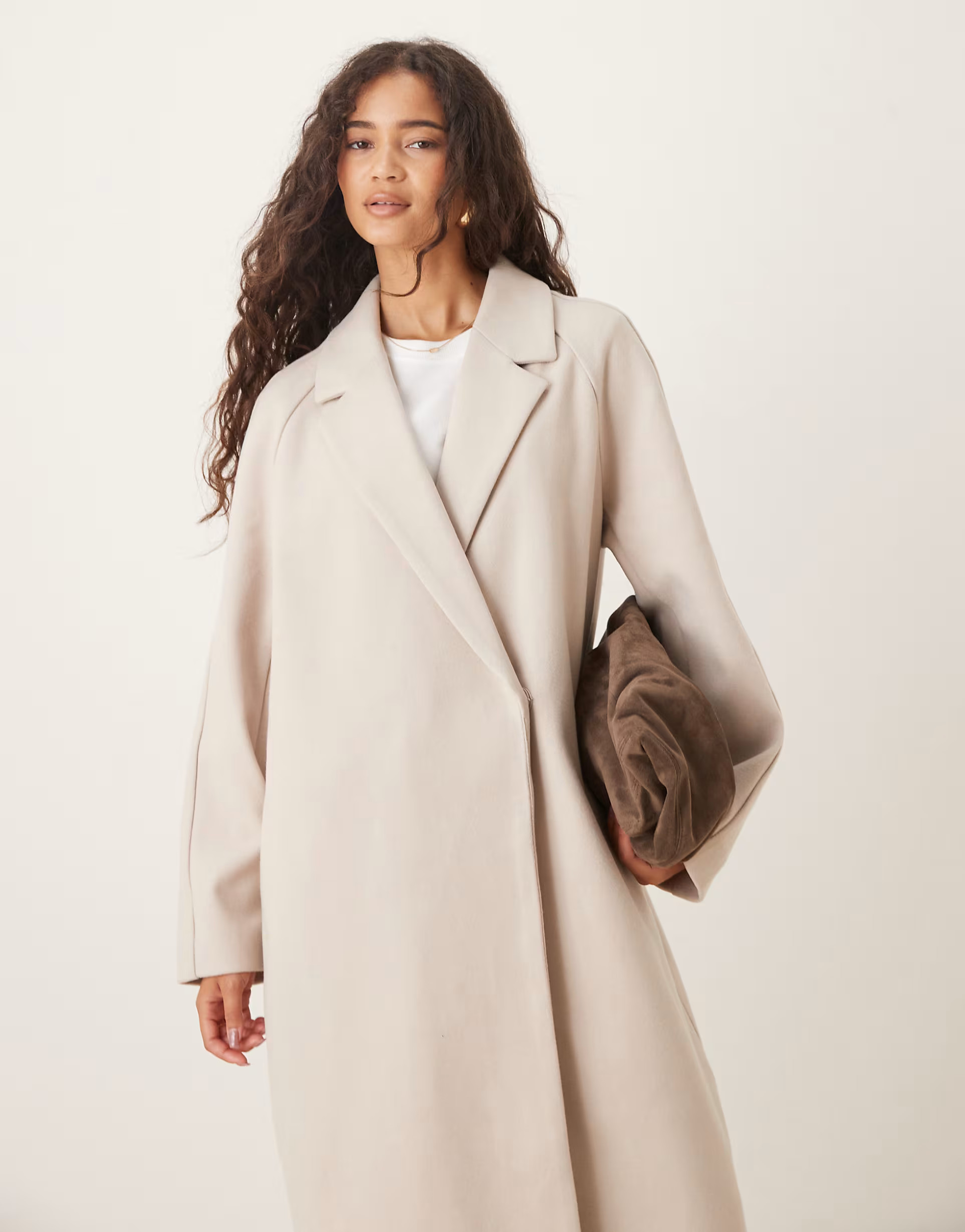 ASOS DESIGN chuck on overcoat in oatmeal | ASOS | ASOS (Global)