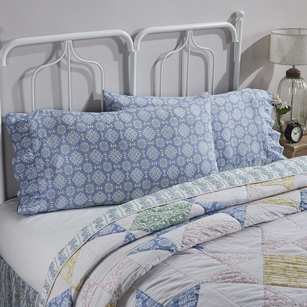Cottage Classics Ruffled Pillow Case Set of 2 | Antique Farm House