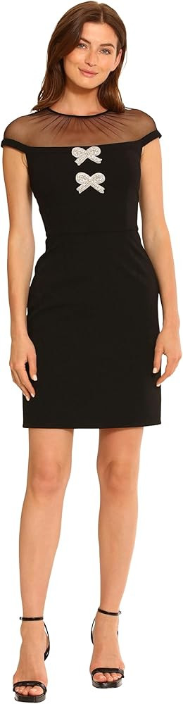 Maggy London Womens Illusion Dress Occasion Event Party Holiday Cocktail | Amazon (US)