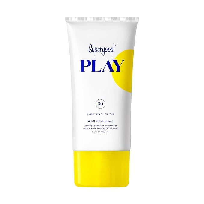 Supergoop! PLAY Everyday SPF 30 Lotion, 5.5 oz - Broad Spectrum Sunscreen for Sensitive Skin - Wa... | Amazon (US)