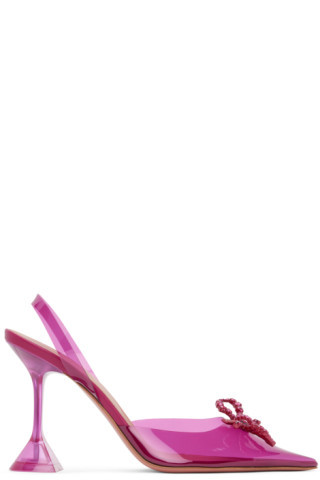 Pink Rosie Glass Sling Heels | SSENSE