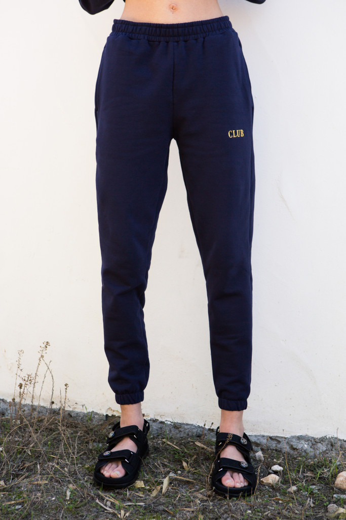 Navy Club Joggers | EllandEmm