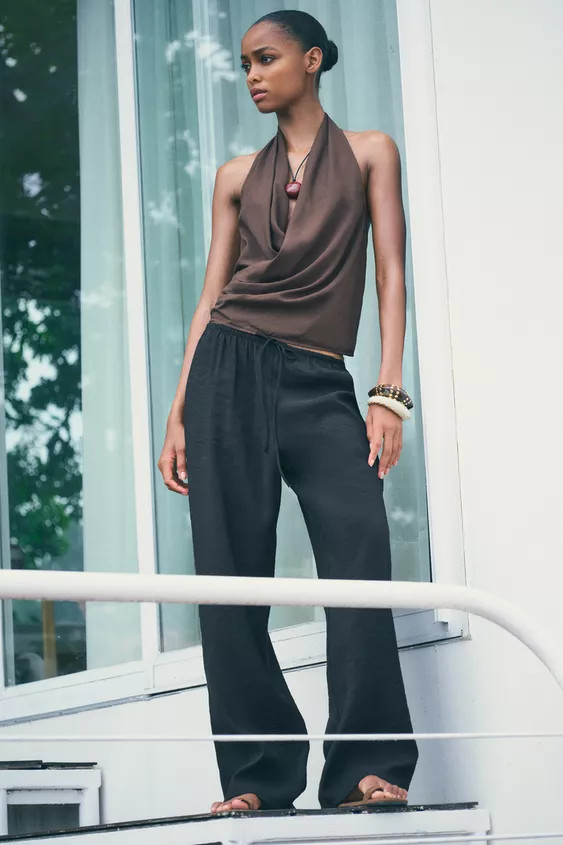 DRAPED HALTER TOP | Zara UK