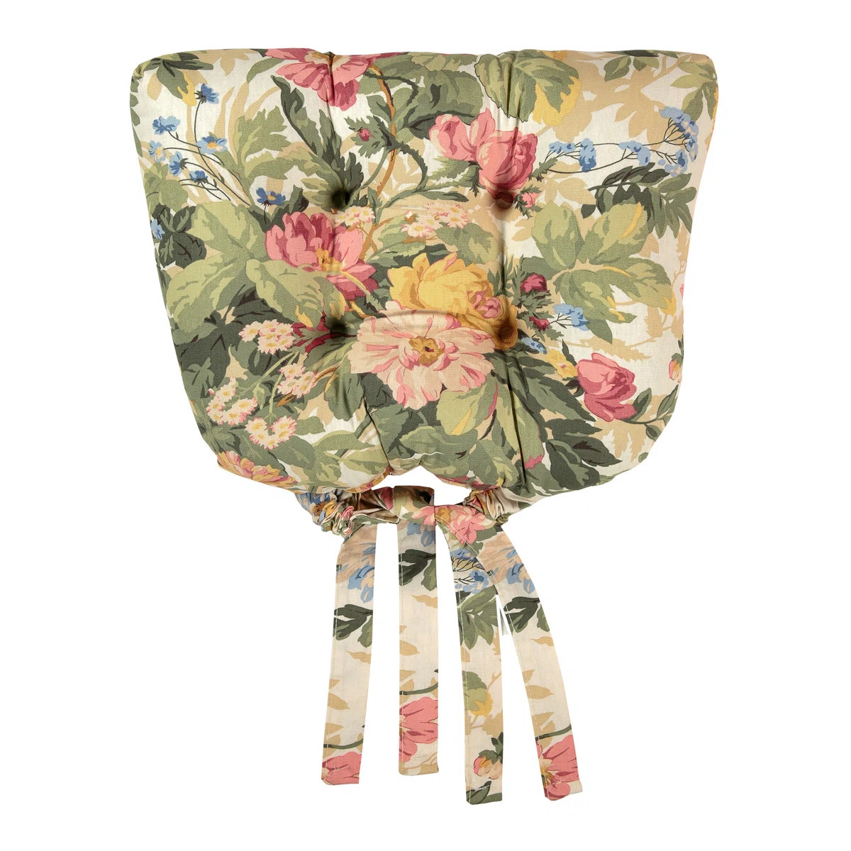 Virginia Multi Floral Indoor Chair Pad Cushion (pack of 4) (Set of 4) | Wayfair North America