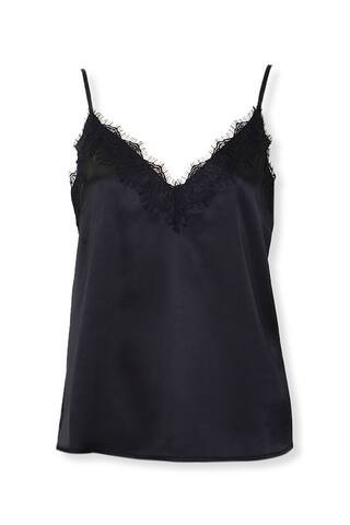 Satin Eyelash Lace-Trim Cami | Forever 21 (US)