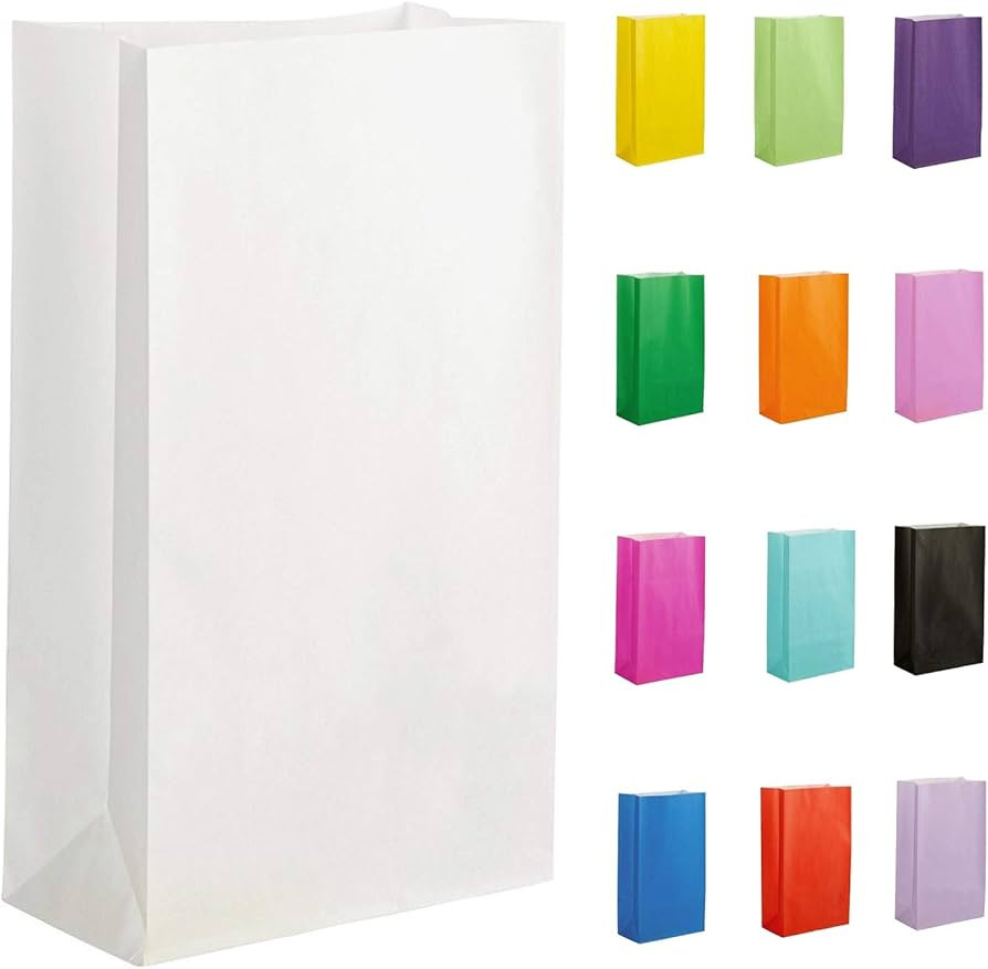 Thepaperbagstore 30 White Paper Party Bags - Colourful Paper Gift Bags for Kids and Adults Partie... | Amazon (UK)