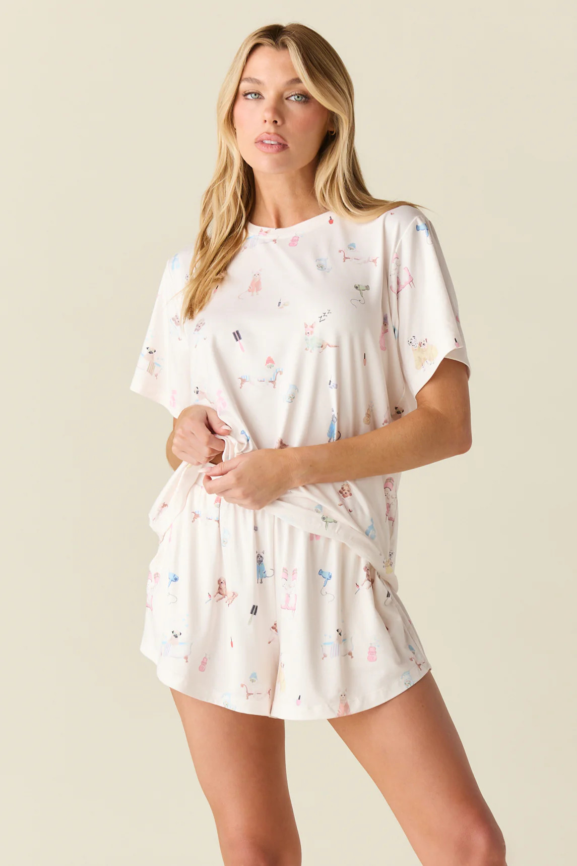 Taylor Cloud Jersey PJ Set in Spa Day | MASONgrey