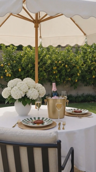 Father’s Day weekend is made for backyard barbecues, chilled champagne, and lingering around the table a little longer.

For this outdoor dinner setup, I paired the vibrant Anthropologie x Farm Rio melamine dinnerware with modern classic dining chairs, a crisp white table linen, and a scalloped umbrella for a fresh, resort-inspired feel. A simple champagne bucket and abundant white hydrangeas add an elevated touch that feels both relaxed and celebration-ready.

Whether you’re serving grilled seafood, steaks, or your family’s favorite barbecue recipes, creating an inviting outdoor table is what turns a meal into a memorable summer moment.

Shop my favorite outdoor entertaining essentials—including the melamine dinnerware, umbrella, dining chairs, table linen, and champagne bucket—on my LTK.#FathersDay #OutdoorDining #BackyardBBQ #OutdoorEntertaining #SummerTablescape #ModernClassic #PatioDecor #BackyardInspiration #AnthropologieHome #FarmRio #TableLinen #ChampagneBucket #SummerEntertaining

#LTKHome #LTKdayinmylife #LTKSaleAlert #LTKHome