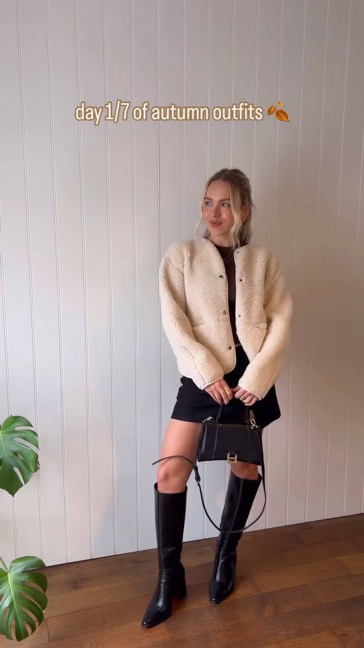 day 1/7 of autumn outfits 🍂 
one of my go to outfit formulas for
autumn is a skort with knee high boots & a cute jacket 🤍

outfit details:
teddy jacket - h&m
skort & knee high boots - stradivarius 

✨

#LTKautumn #LTKshoes #LTKuk