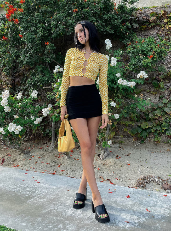 Selby Mini Skirt Black | Princess Polly US