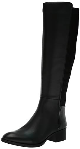 Kenneth Cole New York Women's Levon Knee High Boot, Black, 7.5 Wide | Amazon (US)