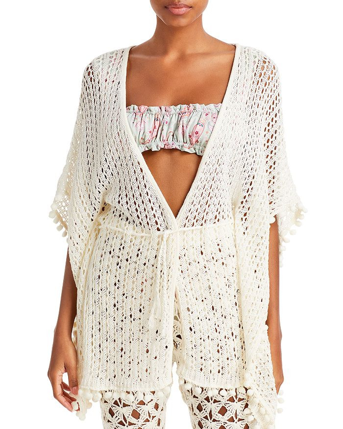 Lia Crochet Kimono Swim Cover Up | Bloomingdale's (US)