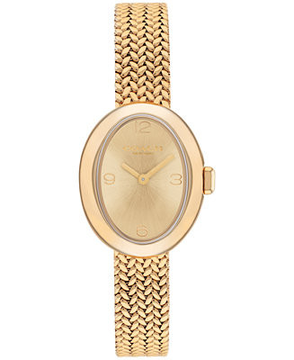 Women's Sammy Gold Tone Stainless Steel Mesh Bracelet Watch, 22.5mm | Macy's