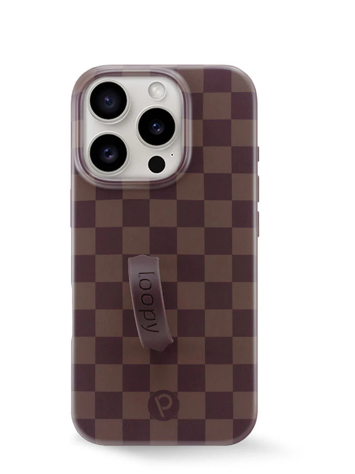 Loopy Cases - Cocoa Checkered | Loopy Cases