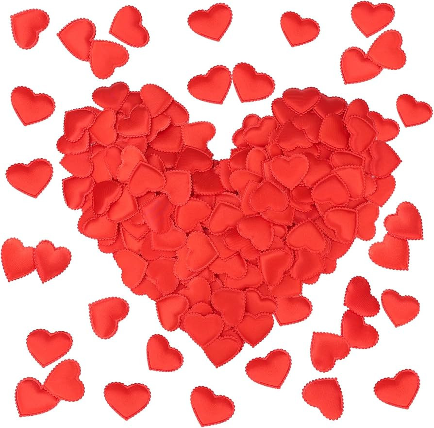 400 Pieces Red Heart Confetti Decoration, 1.4 Inch Sponge Heart Table Petal Romantic Decor for Va... | Amazon (US)