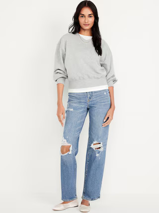 High-Waisted OG Loose Ripped Jeans | Old Navy (US)