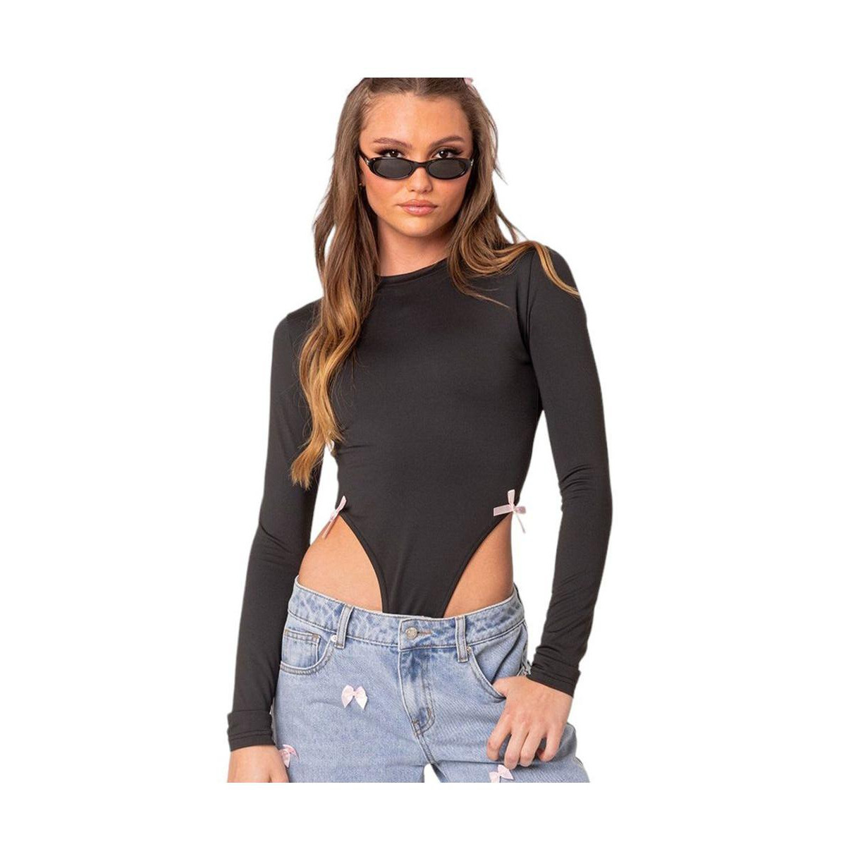 Women's Marlo high cut bodysuit - Black | Macy's