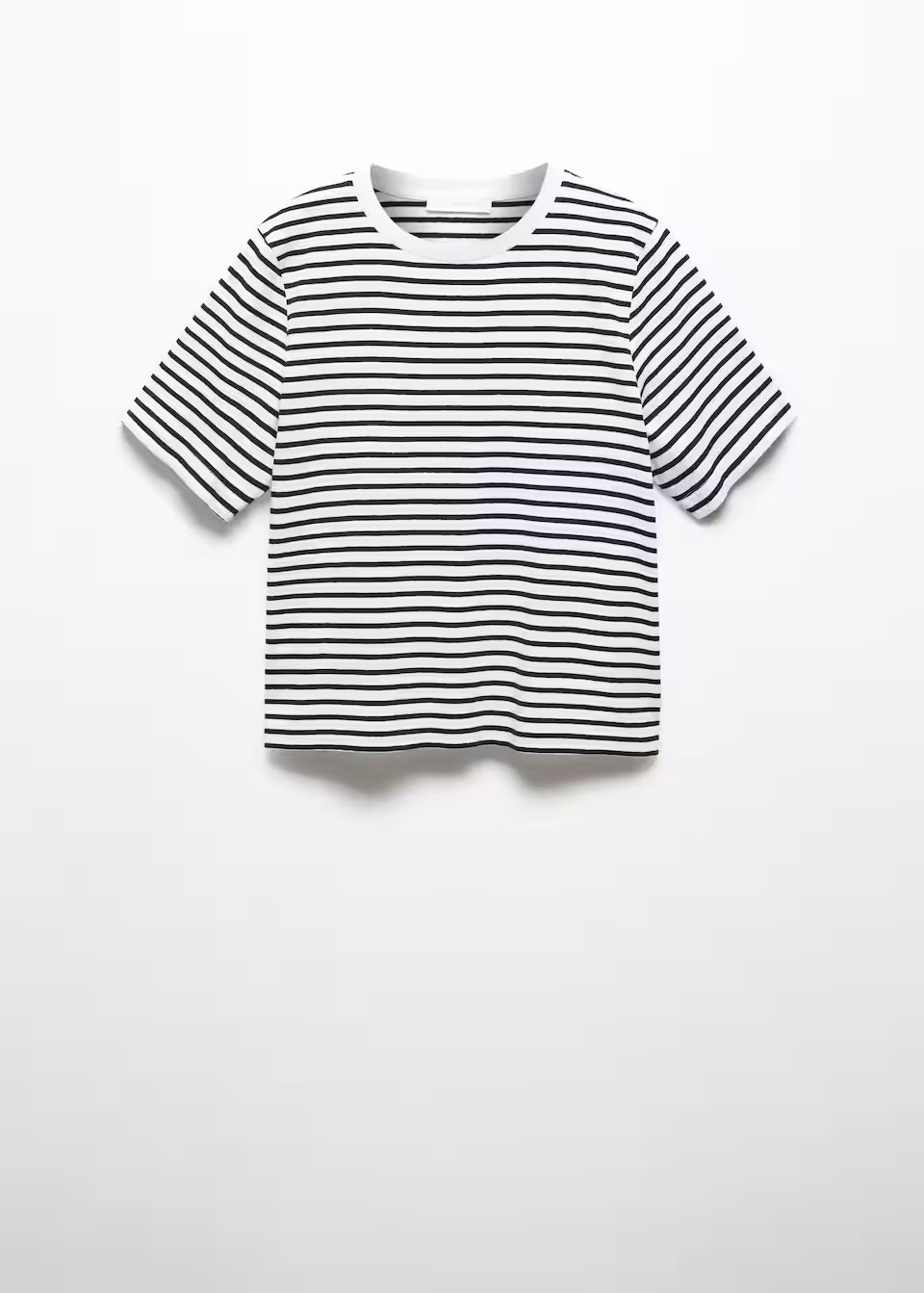 T-shirt algodão riscas -  Mulher | Mango Portugal | Mango PT