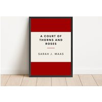 A Court Of Thorns & Roses Print| Sarah J Maas Print | Acotar Series Poster Bookish Wall Art Vintage Retro Inspired Book Cover | Etsy (US)