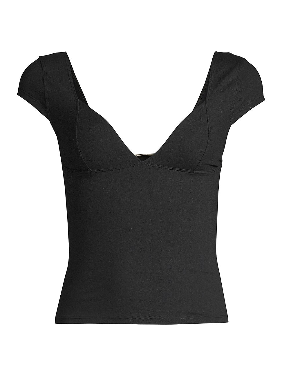 Women's Duo Cap-Sleeve Corset Top - Black - Size XL | Saks Fifth Avenue