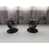Nordic Modern Candle Holder Set Of 2 Iron Art-Swedish Handmade & Quality-Vintage | Etsy (US)